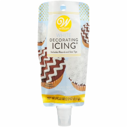 Wilton® White with Round and Star Tips Decorating Icing Perspective: front