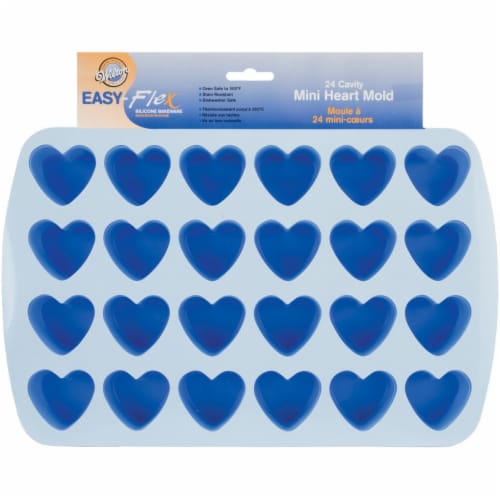 Wilton Easy Flex Silicone Bite Size Mold 24 Cavity Heart 1.5 X1.75 1 Fred Meyer