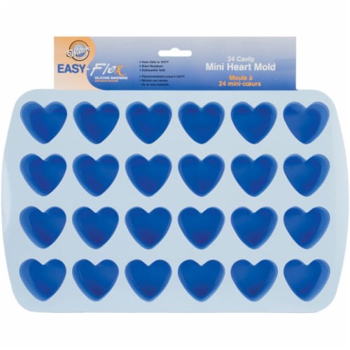 2.4 Oz Heart High Heat Silicone Baking Mold, 8 Cavities – R & B Import