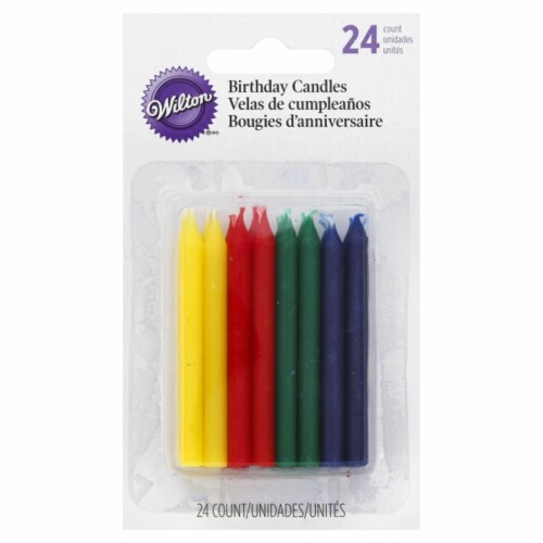 Birthday Candles 2.5 24/Pkg-Rainbow Perspective: front