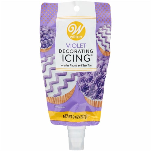 Wilton® Icing Pouch With Tips - Violet Perspective: front