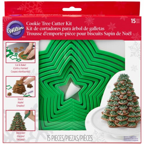 Wilton Cookie Cutter Christmas Tree Kit-Makes 1 Perspective: front