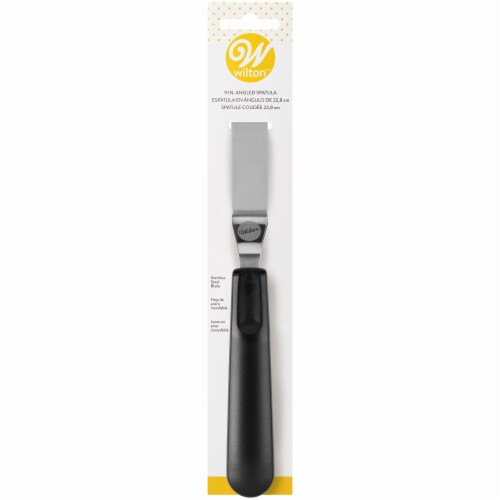 WILTON SPATULA ANGLED BLACK 9 IN 1 CT Perspective: front