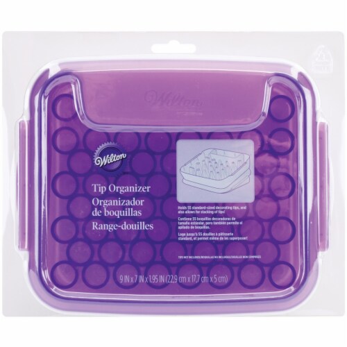 Wilton Tip Organizer-9 X7 X2 Purple & White Perspective: front