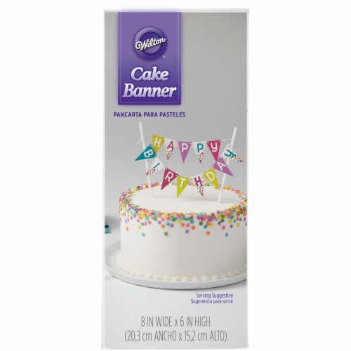 Wilton Happy Birthday Banner Perspective: front