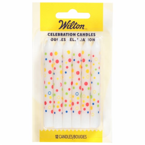 Wilton® Dots Birthday Candles Perspective: front