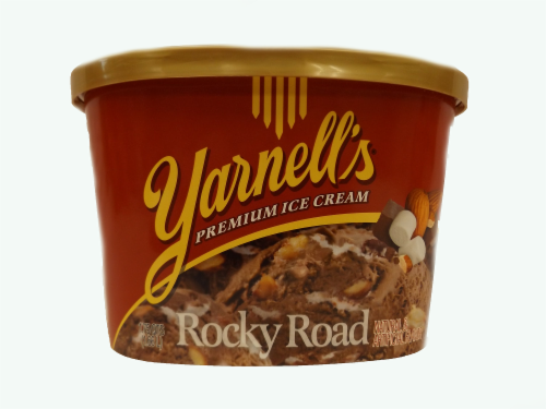 Yarnell's Rocky Road Ice Cream Tub Perspective: front