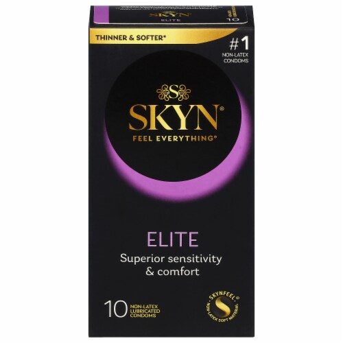 Lifestyles Skyn® Elite Non-Latex Lubricated Condoms Perspective: front