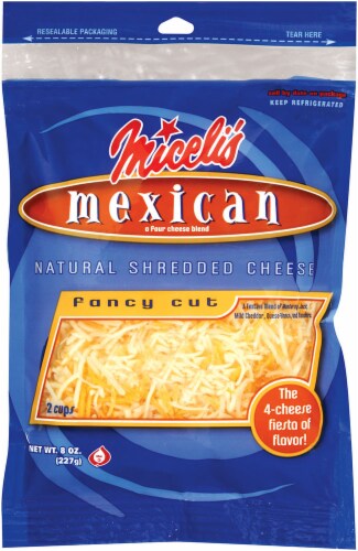 Miceli's Shredded Mexican Cheese Perspective: front