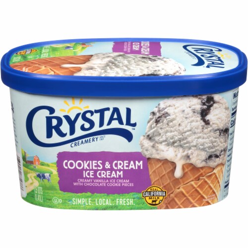 Crystal Creamery Cookies & Cream Ice Cream Perspective: front