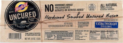 Hatfield® Uncured Hardwood Smoked Bacon Perspective: front