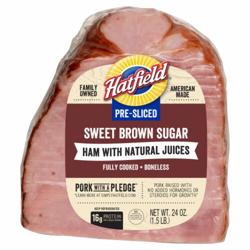 Hatfield Pre-Sliced Sweet Brown Sugar Ham Perspective: front
