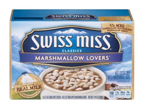 Swiss Miss Marshmallow Lovers Hot Cocoa Mix Perspective: front