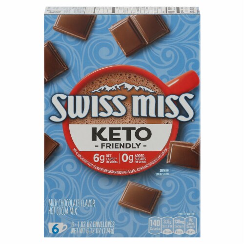 Swiss Miss® Keto Friendly Hot Cocoa Mix 6 pack Perspective: front