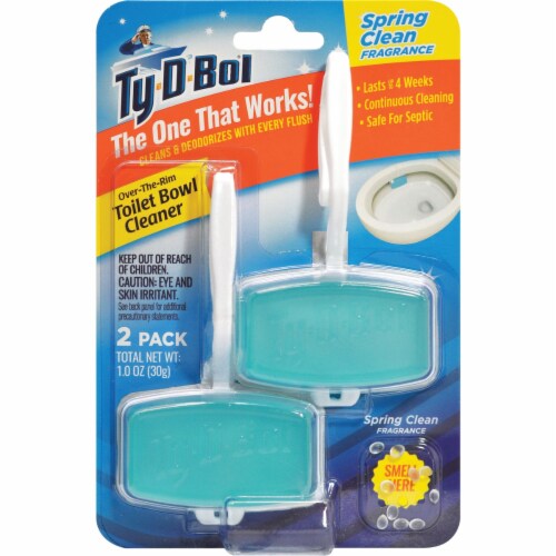 Ty-D-Bol Spring Clean Gel Automatic Toilet Bowl Cleaner (2-Pack) 227000.6T Perspective: front
