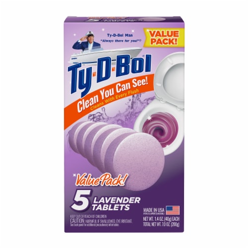 Ty-D-Bol® Lavender Tablets Perspective: front