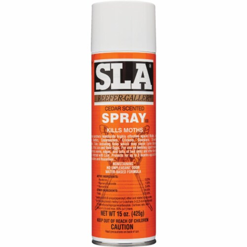 Reefer-Galler SLA Cedar Scented Spray Kills Clothes Moths, Carpet Beetles,  and Eggs and Larvae