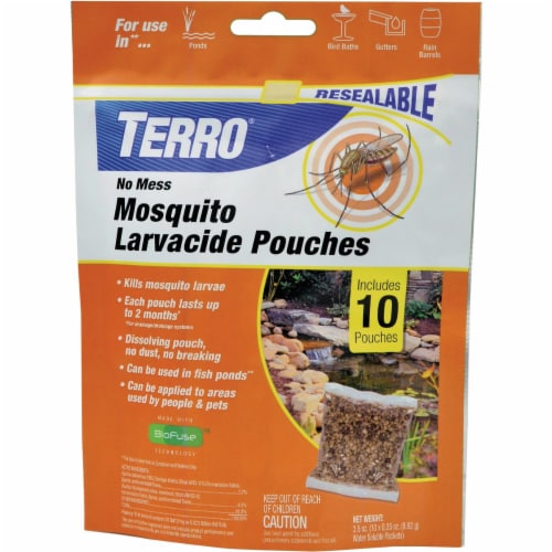 TERRO No Mess Mosquito Larvacide Pouches Perspective: front