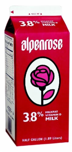 Alpenrose 3.8% Milkfat Vitamin D Milk Perspective: front