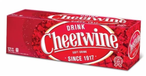 Cheerwine Cherry Soda Cans Perspective: front