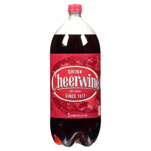 Cheerwine Cherry Soda Bottle Perspective: front