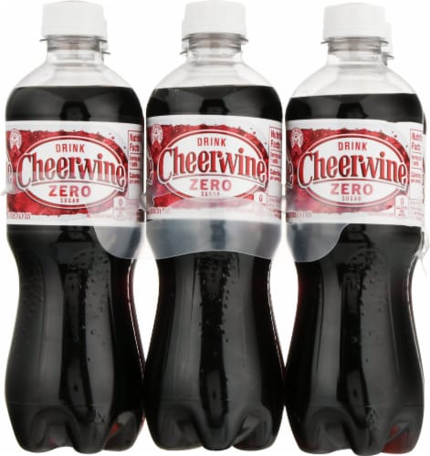 Cheerwine Diet Cherry Soda Bottles Perspective: front