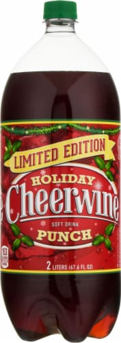 Cheerwine Holiday Punch Soft Drink Perspective: front
