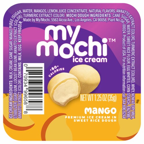 My/Mo Sweet Mango Mochi Ice Cream Perspective: front
