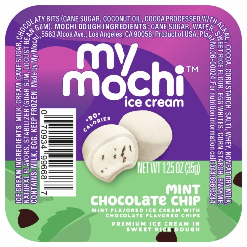 My/Mo Mint Chocolate Chip Mochi Ice Cream Perspective: front