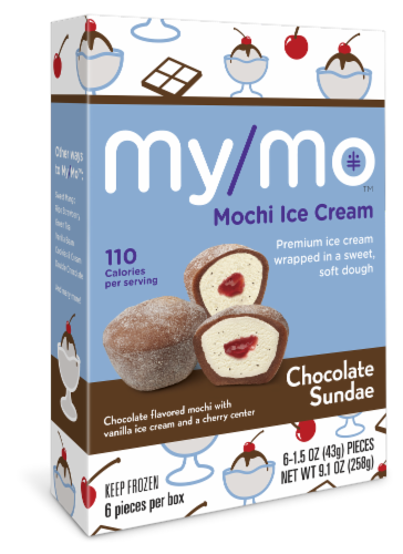 MyMochi Chocolate Sundae Mochi Ice Cream Perspective: front