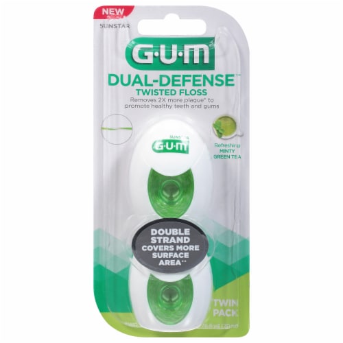 Sunstar Gum Dual Defense Twisted Floss Perspective: front