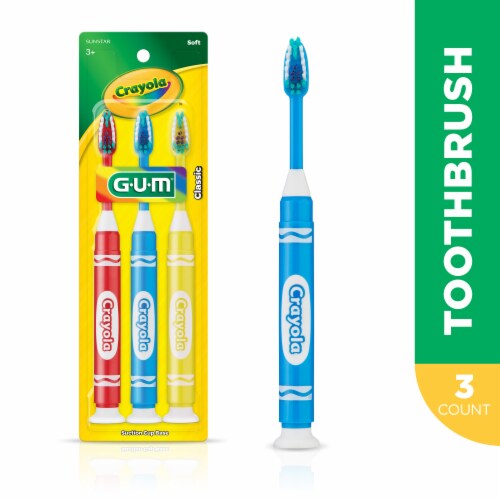 GUM® Crayola™ Classic Marker Toothbrush Variety Pack Perspective: front