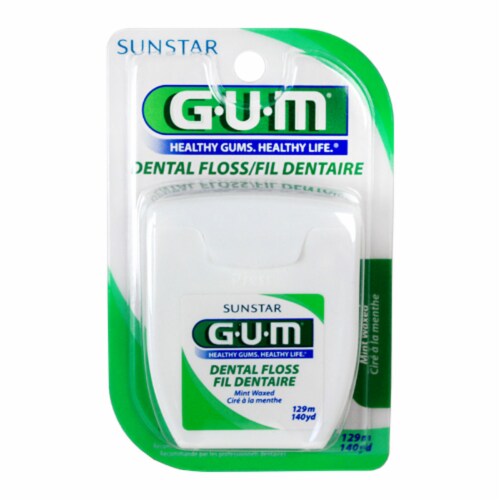 GUM Dental Floss Fresh Mint, 140 yards - 1 ea. Perspective: front