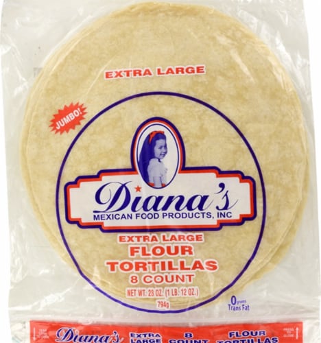 Diana's Extra Large Flour Tortillas Perspective: front