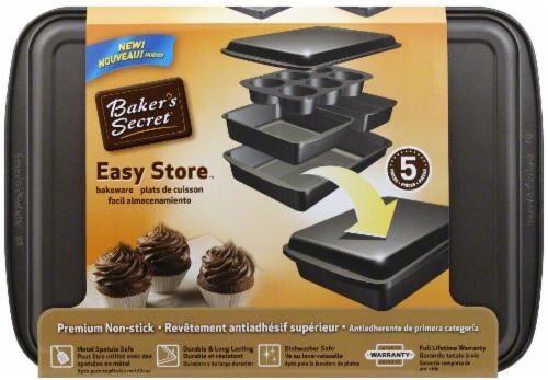 Baker's Secret Easy Store Bakeware Set Perspective: front