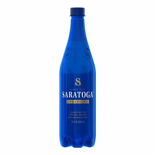 Saratoga Sparkling Bottled Water Perspective: front