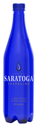 Saratoga Sparkling Bottled Water Perspective: front