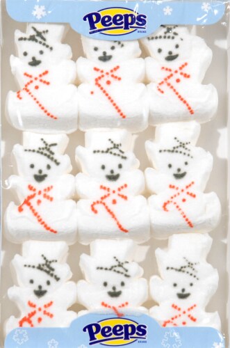 Peeps Snowmen Marshmallow Candy Perspective: front