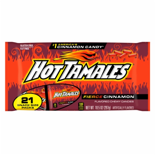 Hot Tamales® Fierce Cinnamon Flavored Chewy Candies Perspective: front