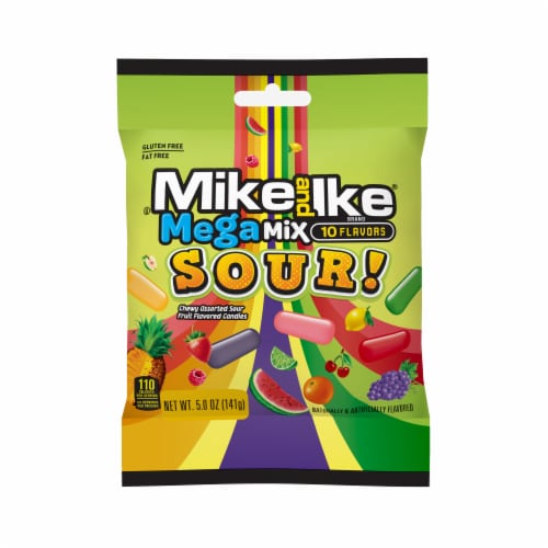 Mike and Ike® Sour Mega Mix Candy Bag Perspective: front