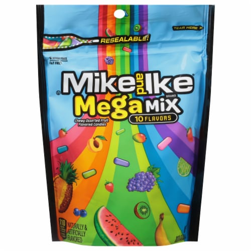 Mike & Ike® Gluten-Free Mega Mix Chewy Assorted Fruit Candies Perspective: front