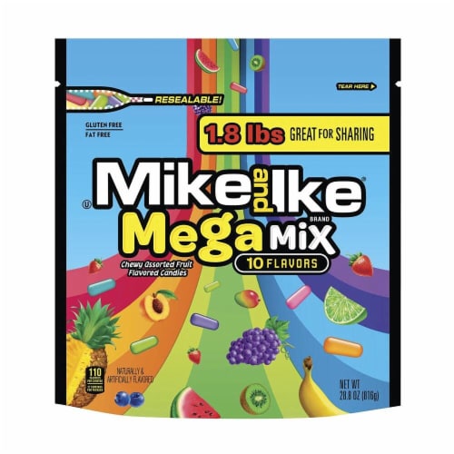 Mike & Ike® Mega Mix Chewy Assorted Fruit Flavored Candies, 28.8 oz ...