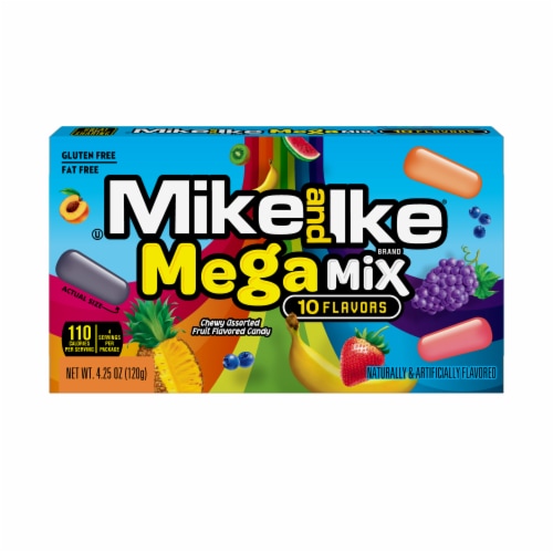 Mike & Ike® Mega Mix Fruity Chewy Candy Theater Box Perspective: front