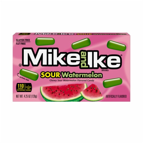 Mike & Ike® Sour Watermelon Flavored Candy Box Perspective: front