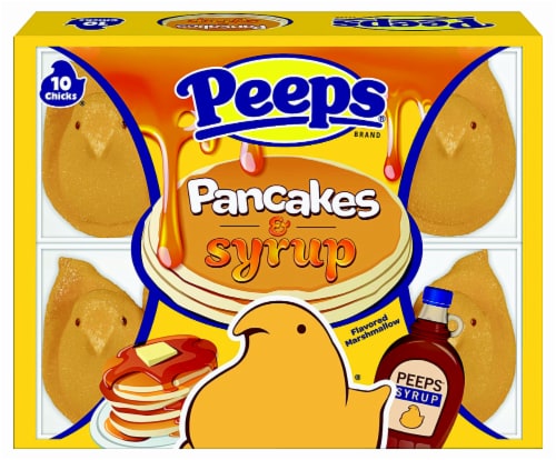 Peeps Pancakes & Syrup Flavored Marshmallow Chicks 10 Count Perspective: front