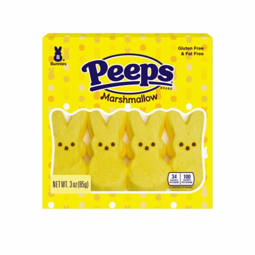 Peeps® Marshmallow Yellow Bunnies Easter Candy Pack Perspective: front