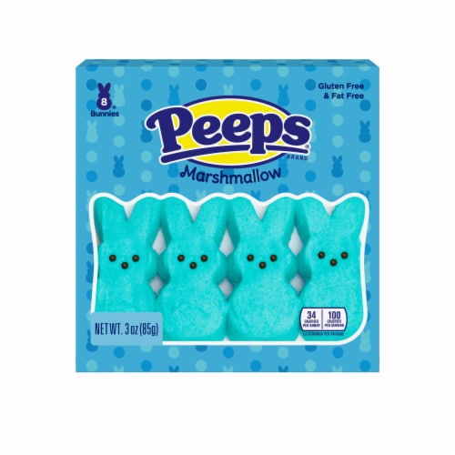 Peeps® Marshmallow Blue Bunnies Easter Candy Pack Perspective: front