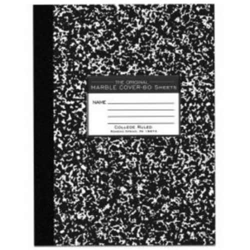 Roaring Spring Paper Products 77481 Flex Cover Marble Comp Book - 48 Per Case Perspective: front