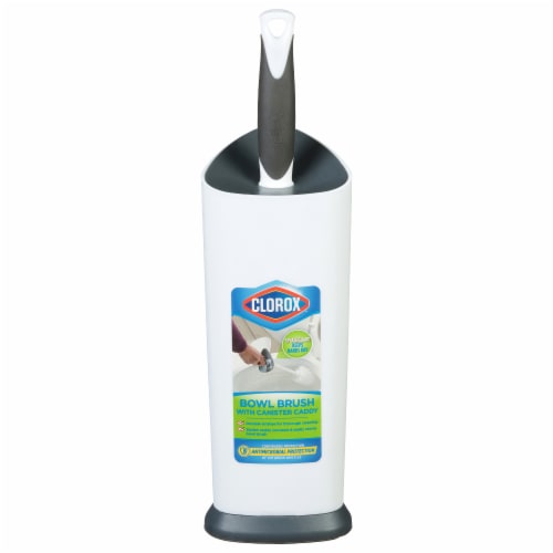 Clorox Covered Toilet Bowl Brush - Blue/White Perspective: front