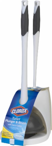 Clorox® Toilet Plunger and Brush with Carry Caddy Perspective: front